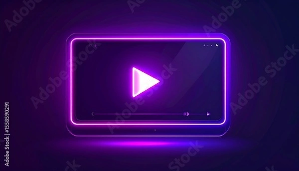 Obraz Neon video player