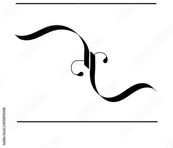 Obraz DR Logo Design – Interlaced D and R in Stylish Calligraphy Font