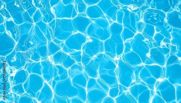 Obraz Rippled, vibrant blue pool water