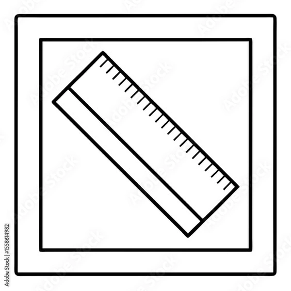 Obraz Minimalist Square Measuring Tool Vector