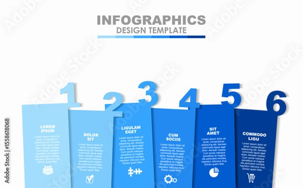 Fototapeta Infographic design template with place for your data. Vector illustration.