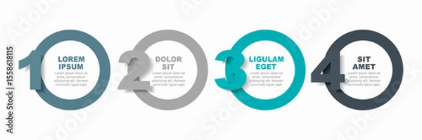 Fototapeta Infographic design template with place for your data. Vector illustration.