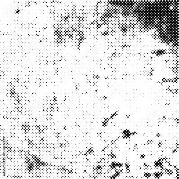 Fototapeta Halftone background vector, abstract backdrop design with two tone pattern and copy space for edit your content	