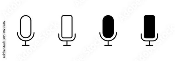 Obraz Microphone icon vector. karaoke sign and symbol