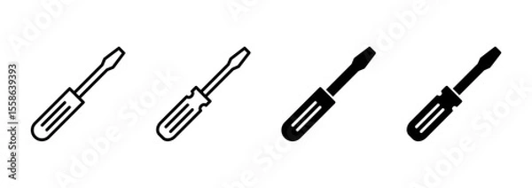 Obraz Screwdriver icon vector.tools sign and symbol