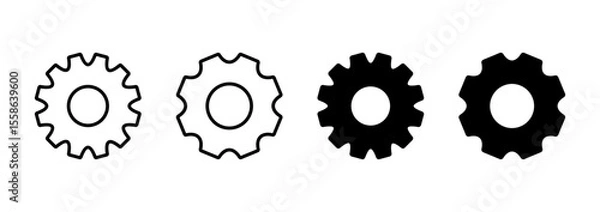 Obraz Setting icon vector. Cog sign and symbol. Gear Sign