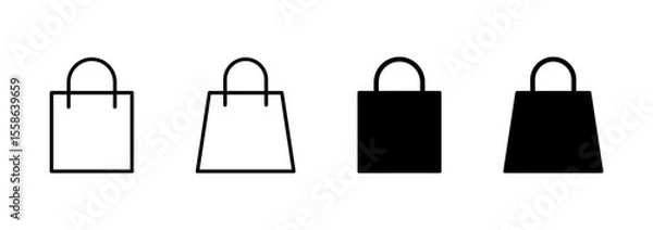 Obraz Shopping bag icon vector. shopping sign and symbol