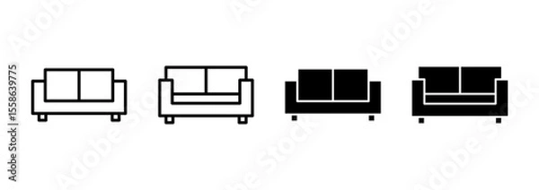 Obraz Sofa icon vector. sofa sign and symbol. furniture icon