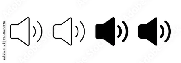 Obraz Speaker icon vector. volume sign and symbol. loudspeaker icon. sound symbol