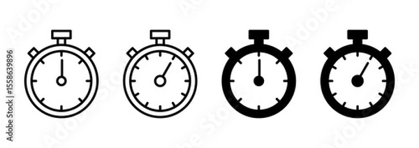 Obraz Stopwatch icon vector. Timer sign and symbol. Countdown icon. Period of time