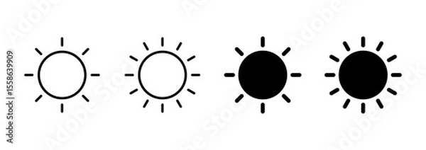 Obraz Sun icon vector. Brightness sign and symbol