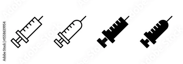 Obraz Syringe icon vector. injection sign and symbol.vaccine icon