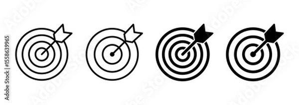 Obraz Target icon vector. goal icon vector. target marketing sign and symbol