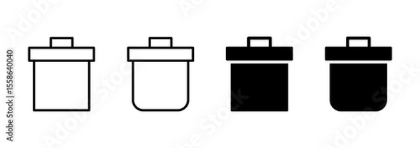 Obraz Trash icon vector. trash can icon. delete sign and symbol.