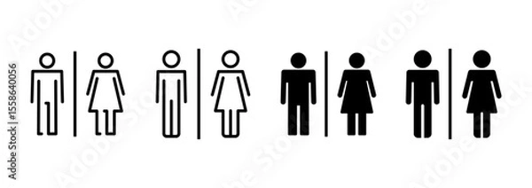 Obraz Toilet icon vector. Girls and boys restrooms sign and symbol. bathroom sign. wc, lavatory