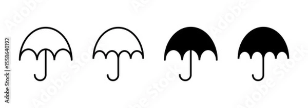 Obraz Umbrella icon vector. umbrella sign and symbol