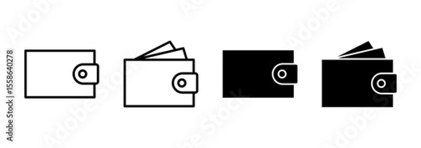 Obraz Wallet icon vector. wallet sign and symbol