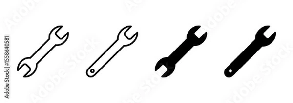 Obraz Wrench icon vector. repair icon. tools sign and symbol
