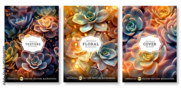 Obraz Beautiful flower art cover design, wedding invitation template design, versatile vector background, brochure template, Luxury invitation card background, invitation, abstract background, cover art