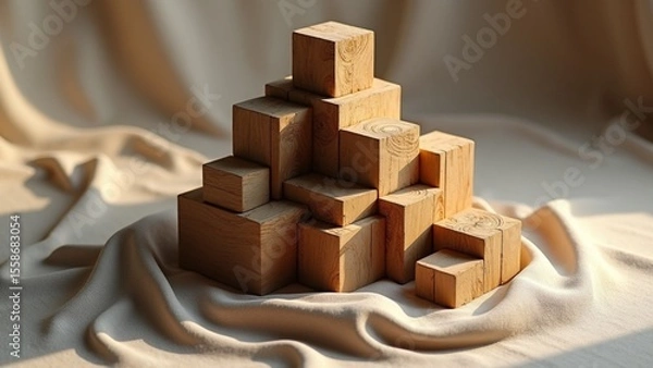 Fototapeta Creative 3d renders of Abstract futuristic sculptures.