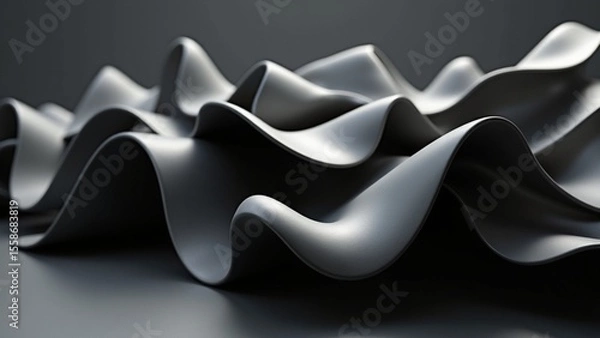 Fototapeta Creative 3d renders of Abstract futuristic sculptures.