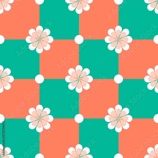 Fototapeta seamless background with flowers  for texture and background.