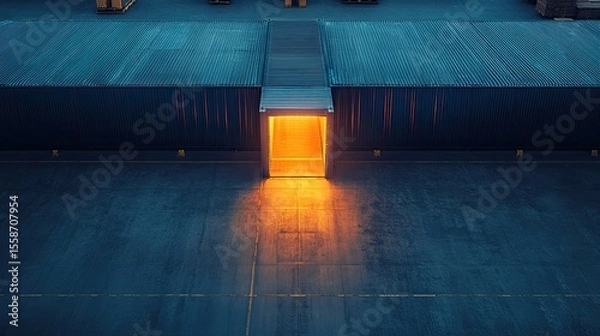 Obraz X-Ray Scan of Cargo Container for Security Inspection and Border Control Use