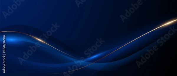 Fototapeta blue background design With luxurious effect elements Vector illustration