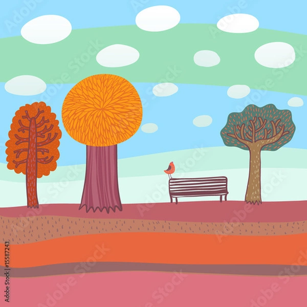 Obraz Autumn illustration