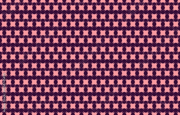 Fototapeta Set of symmetrical components in a continuous pattern for décor. Wallpaper, textiles, and ceramics all have prints. Illustration in vector format.