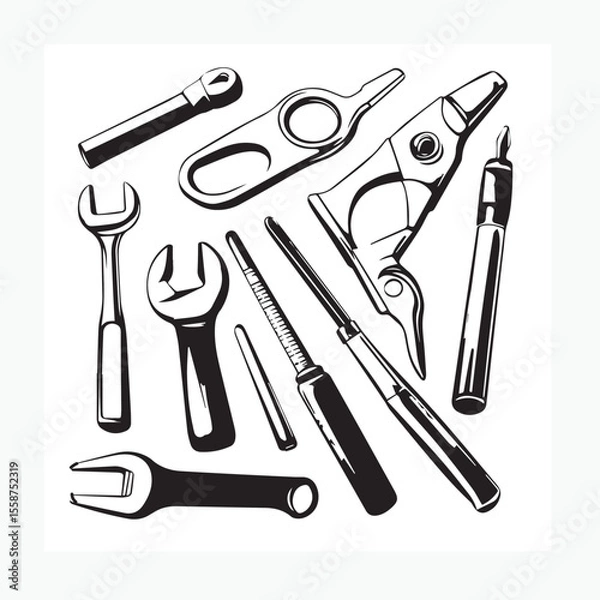 Fototapeta vector set of tools