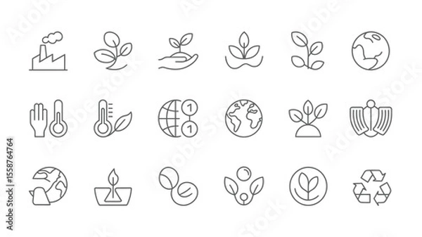 Fototapeta Minimalist Investment and Finance Line Icon Set, White Stroke on Black Background, Vector Illustration