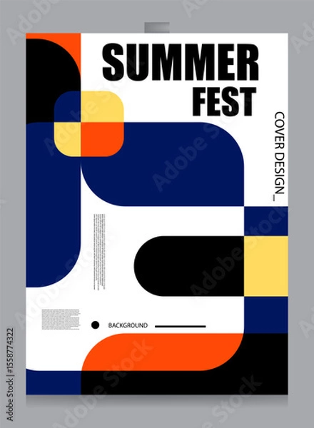 Obraz summer abstract colorful background design template