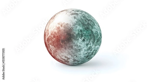 Obraz Red and Green Textured Sphere Abstract Planet