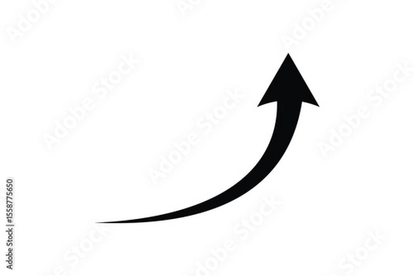 Obraz Black arrow graph chart moving up vector file type