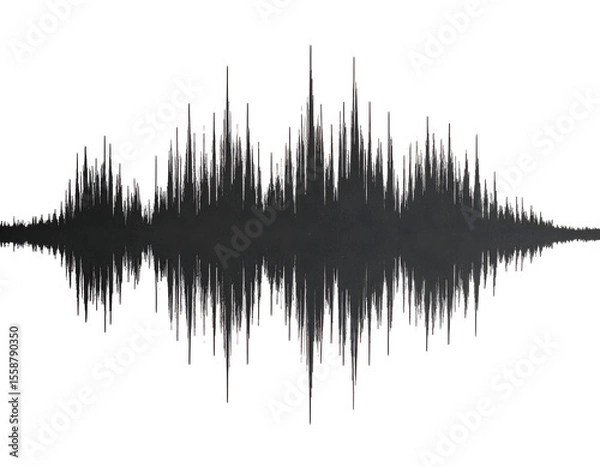 Fototapeta Vibrant digital soundwave visualization capturing the essence of audio amplitude and frequency.