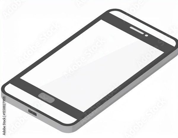 Obraz single smartphone with blank screen