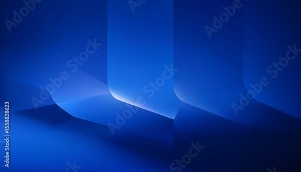 Fototapeta Deep blue gradient hexagon pattern.