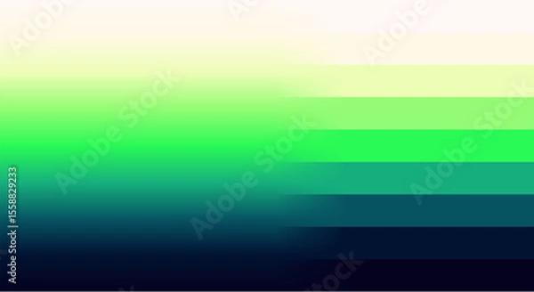 Obraz Green gradient background abstract transition color palette. Horizontal modern digital smooth gradient green minimal design.