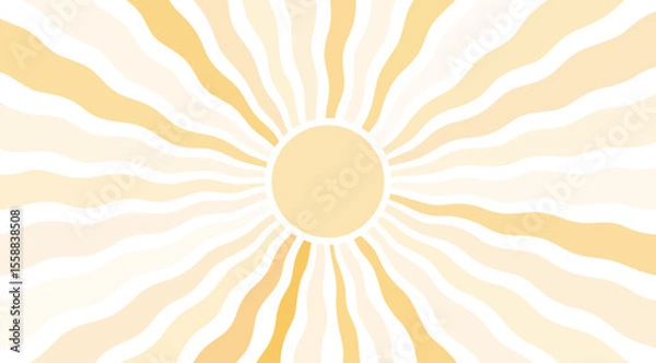Obraz Sun burst pattern background ray sunshine. Retro summer sun wave vector geometric texture beam