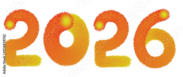 Fototapeta A vibrant autumn illustration featuring decorative new year symbols, colorful flower designs, and playful food vectors alongside alphabet letters and numbers
