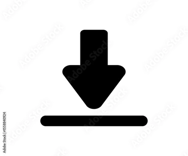 Fototapeta Download icon. Download button vector design and illustration.

