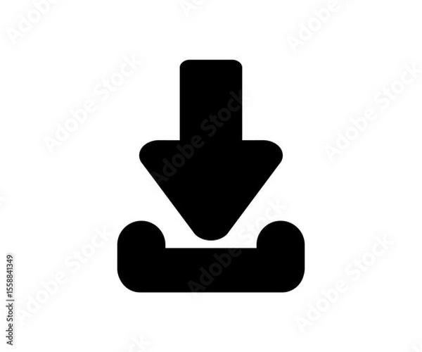 Fototapeta Download icon. Download button vector design and illustration.
