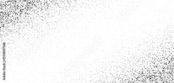 Obraz Diagonal black halftone dot gradient background retro comic pattern vintage abstract texture. Halftone pop art grainy.