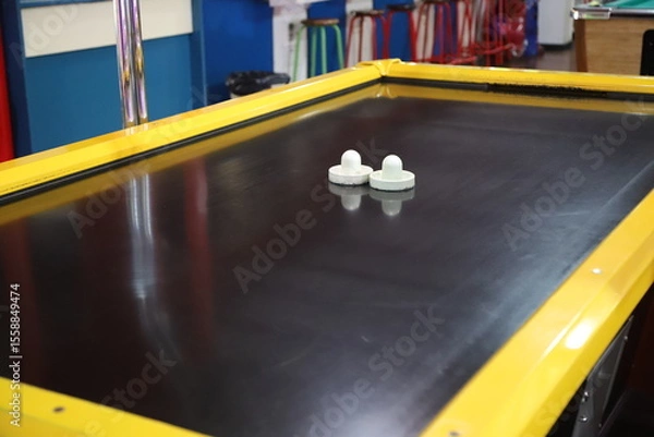 Fototapeta 
Air hockey table in arcade game room