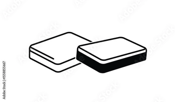 Fototapeta sponge icon vector design template simple and clean