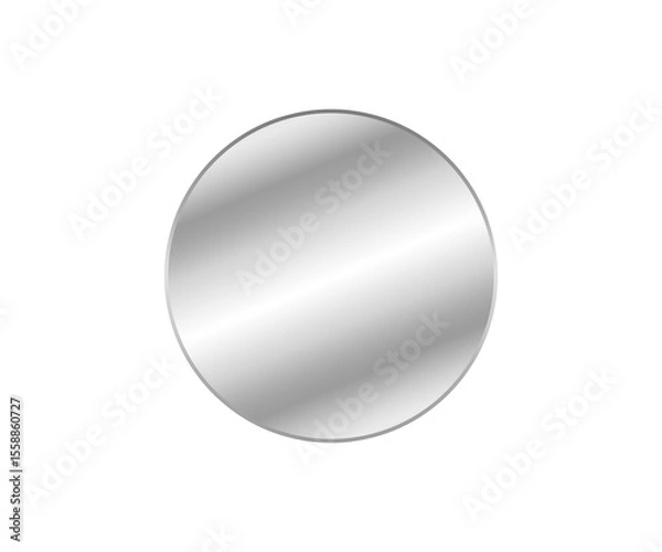 Fototapeta Round circle Realistic Clear Flat Glass, Glass template board, Window, or Mirror with Transparent Background, Clear, shiny acrylic sheet. Transparent plastic panel. 