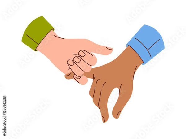 Obraz Oath on little fingers gesture
