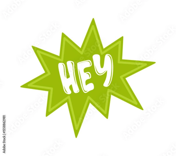 Obraz Hey text comic speech bubble
