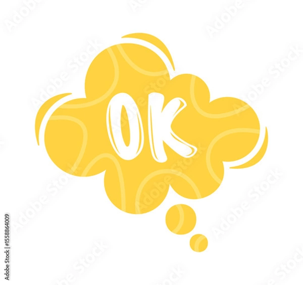 Obraz Ok thinking cloud cartoon frame